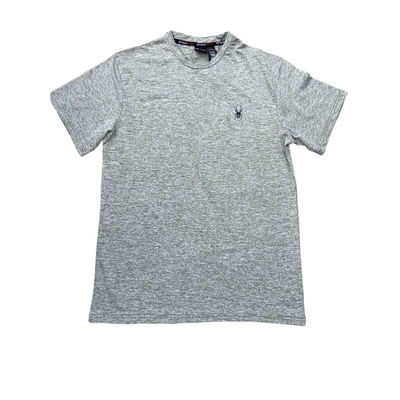 Spyder Active Gray Performance short sleeve T-Shirt Size SZ  Medium * men970 - Picture 3 of 3